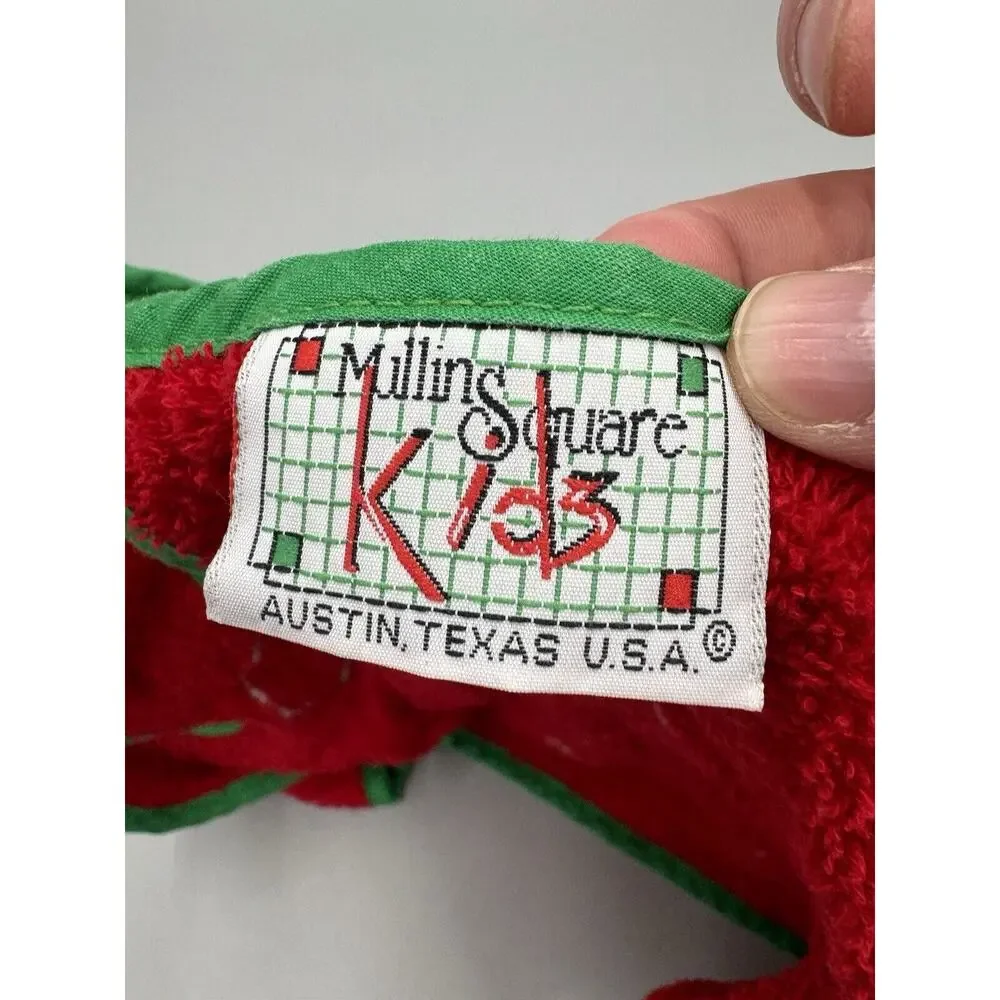 VTG Christmas Large Pullover CLOTH BIB Mullin Square Kids Baby‎ Bib READ DETAILS